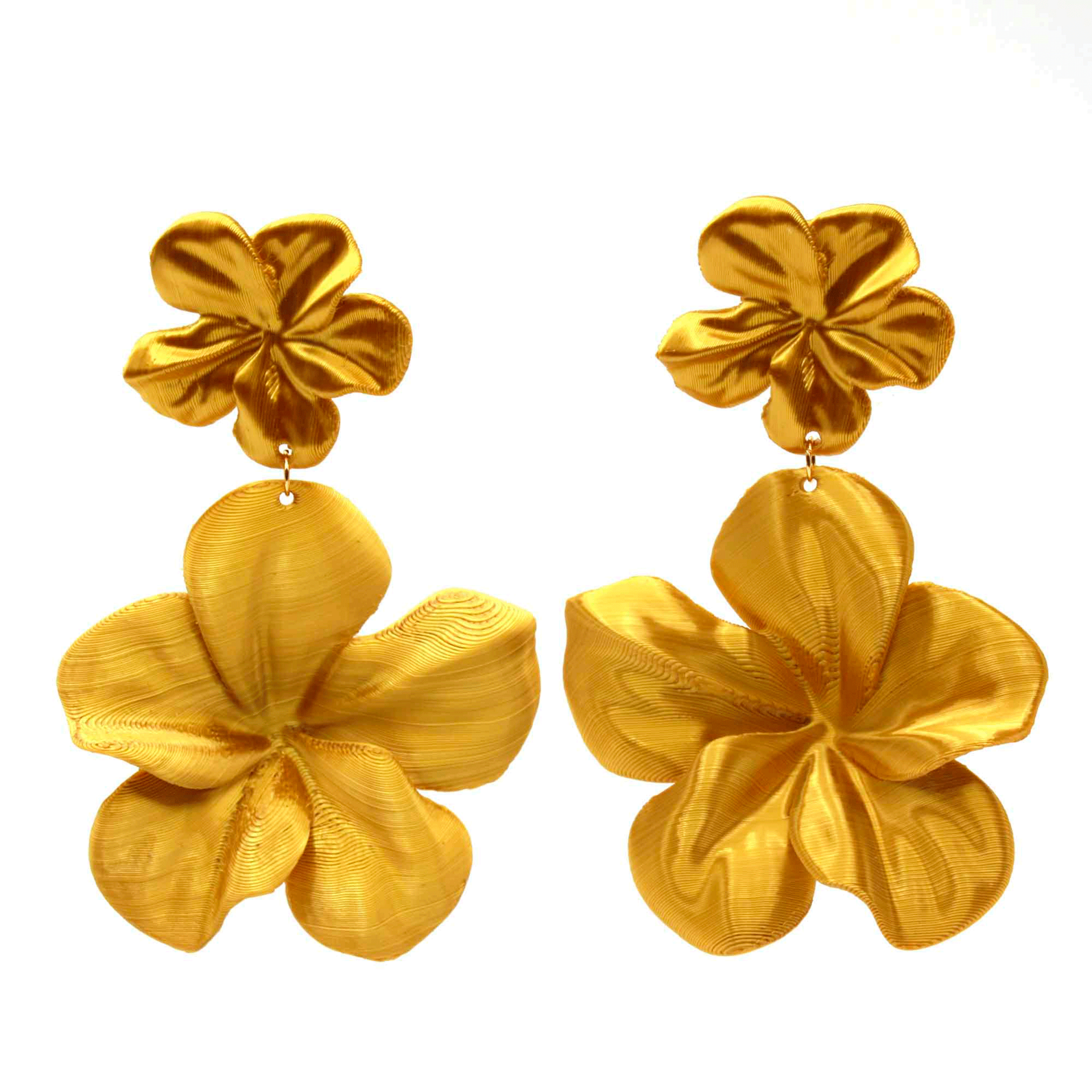Pendientes Gran Hibis Dorados - 3