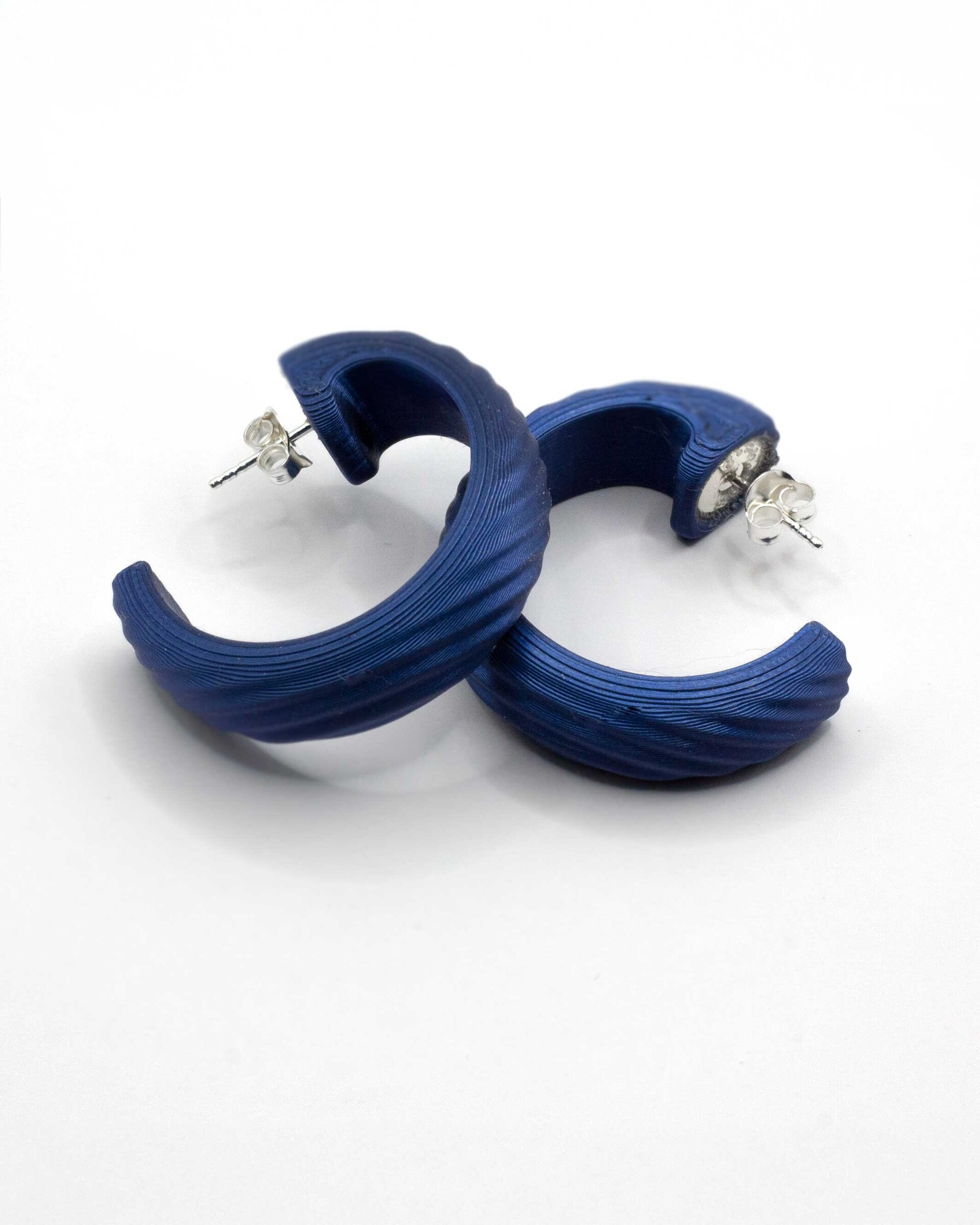 Pendientes de Aro Nouveau, en Azul Noche - 3