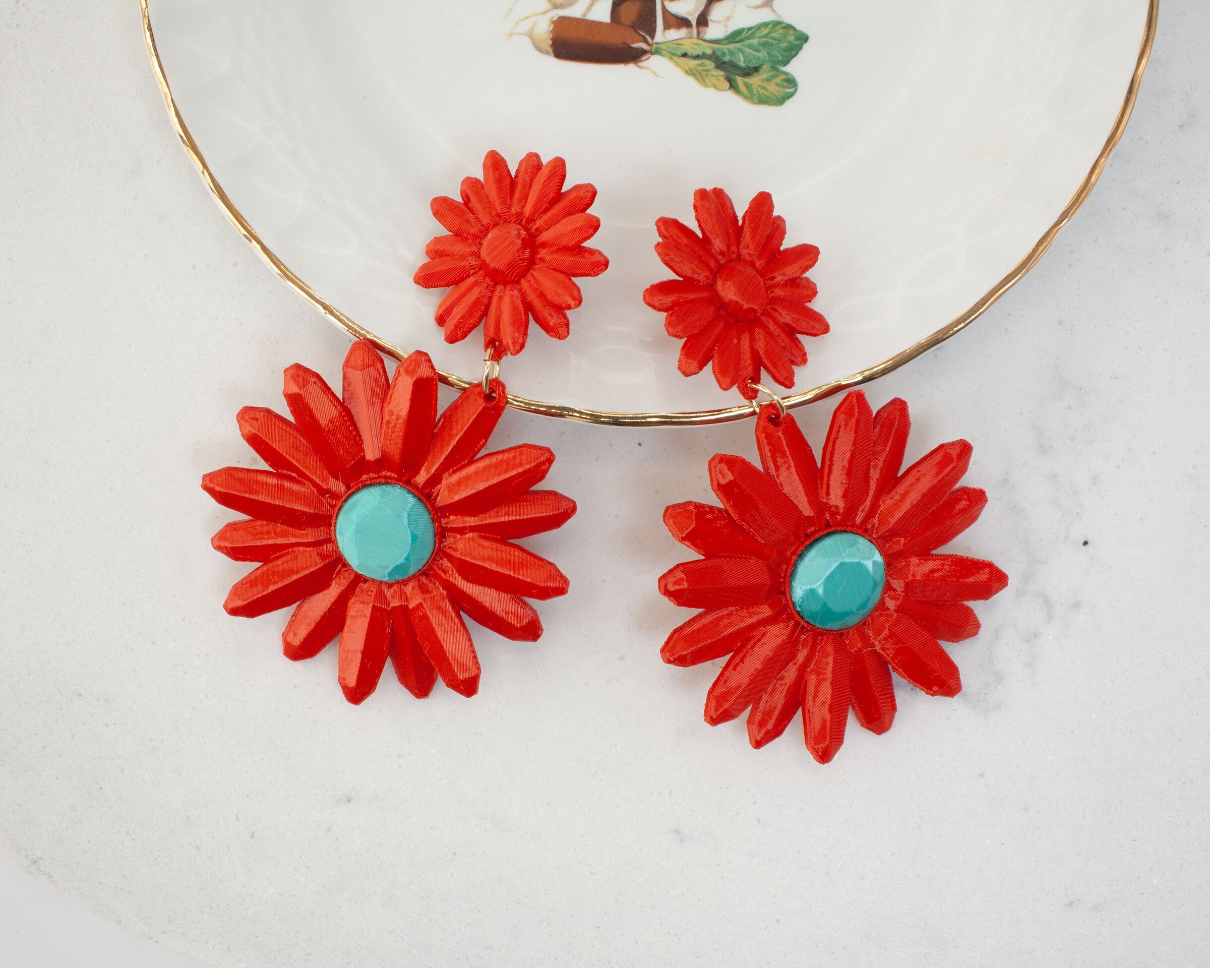 Pendientes Marguerite Coral - 5