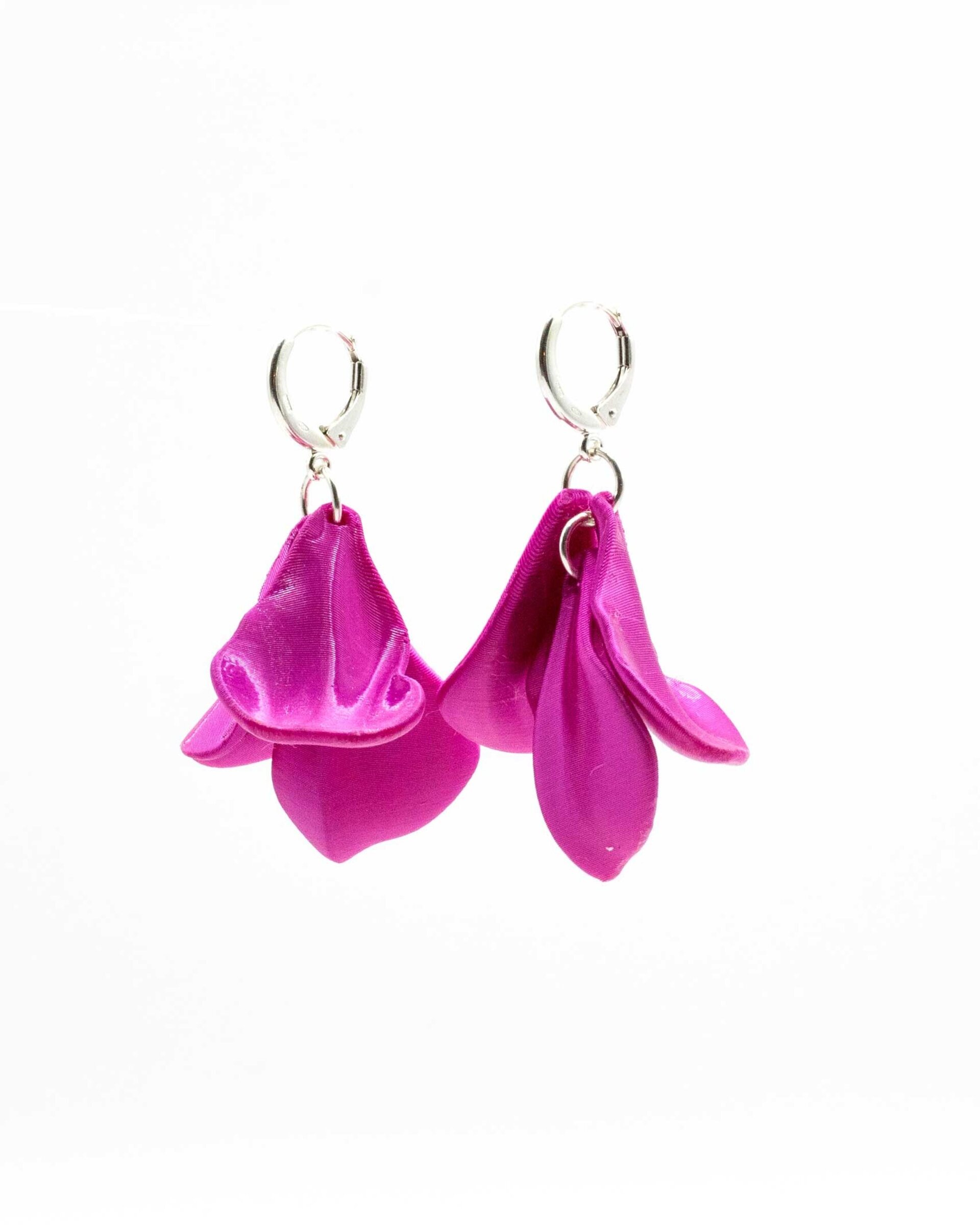 Malva Pendientes color Rosa Ciclamen - 4
