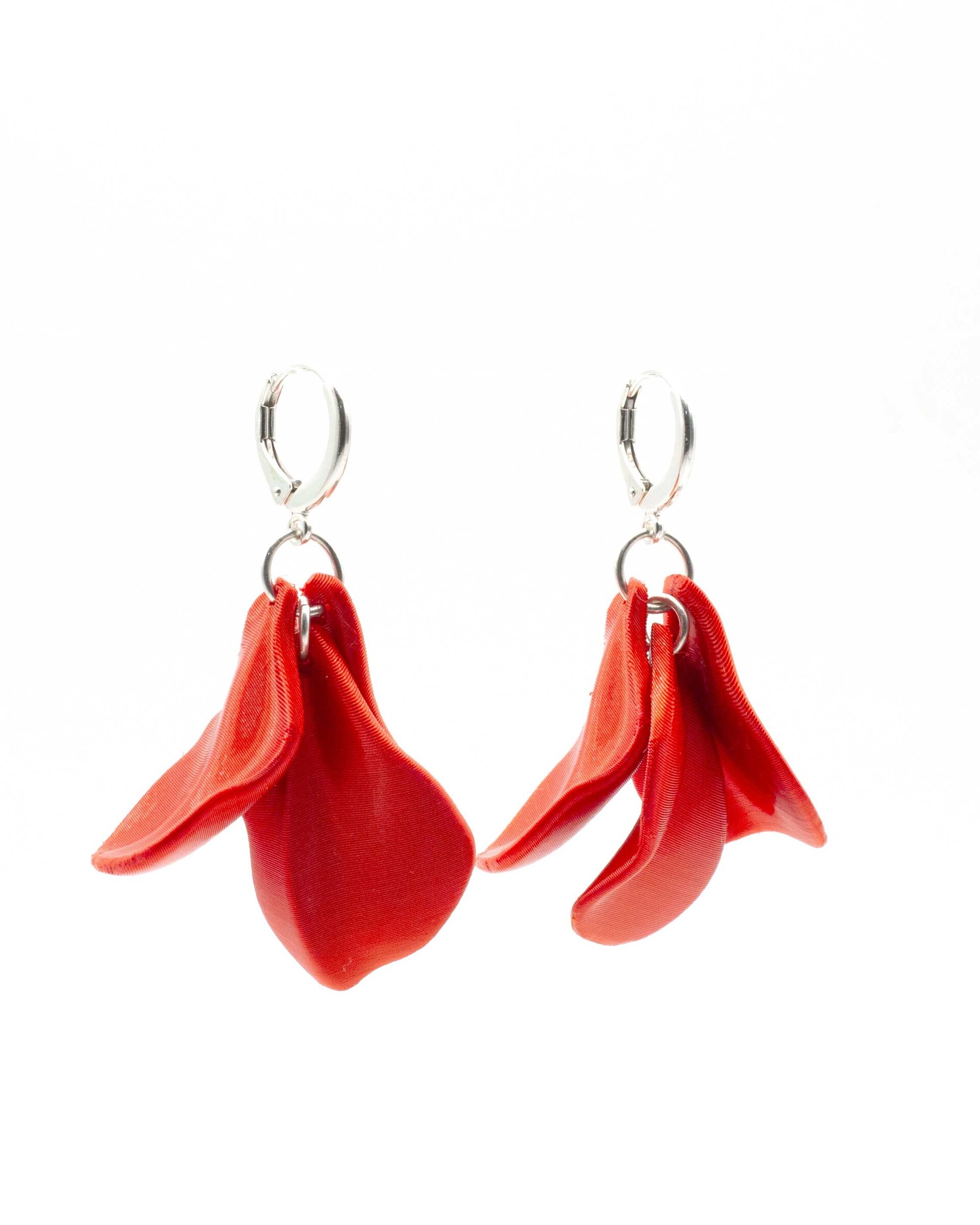 Malva Pendientes color Rojo Coral - 5