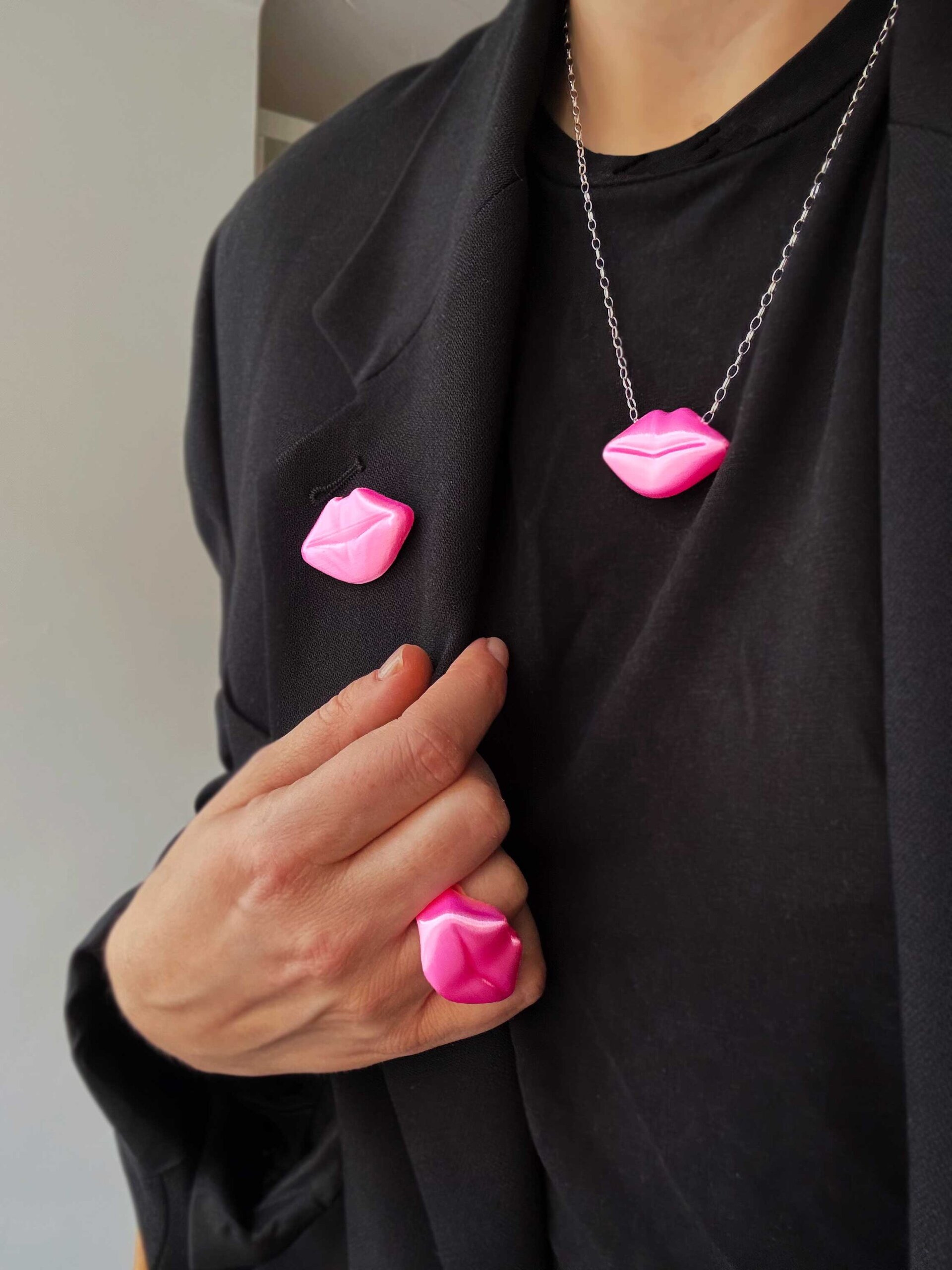 Colgante Bésame Rosa Pink - 4