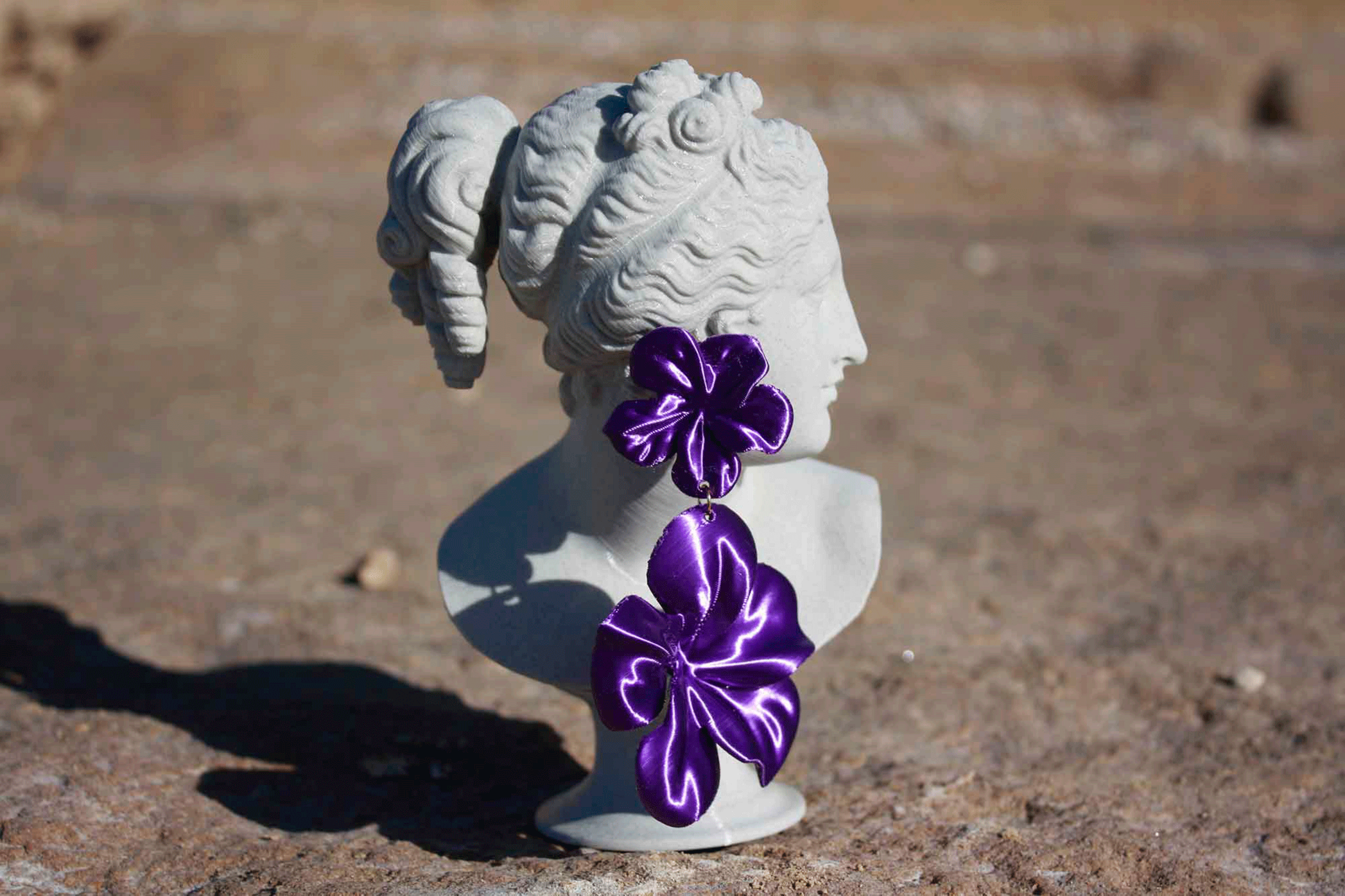 Pendientes Gran Hibis Purple - 6