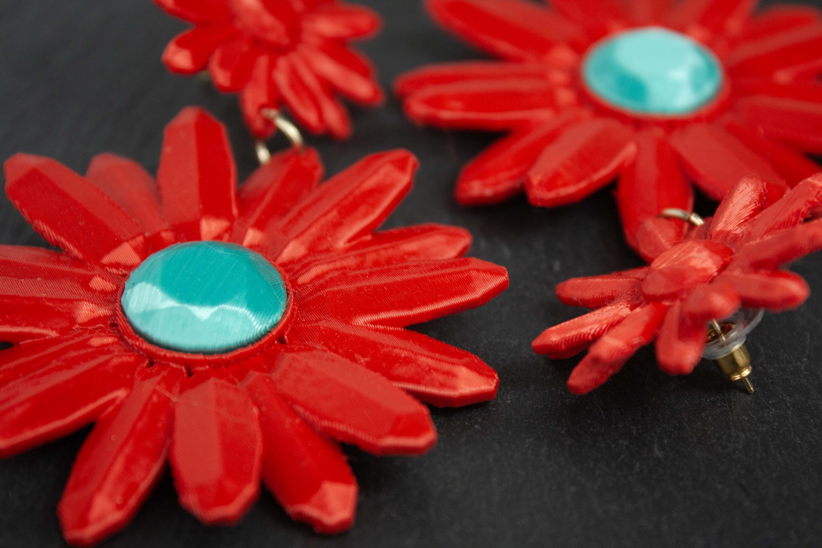 Pendientes Marguerite Coral - 4