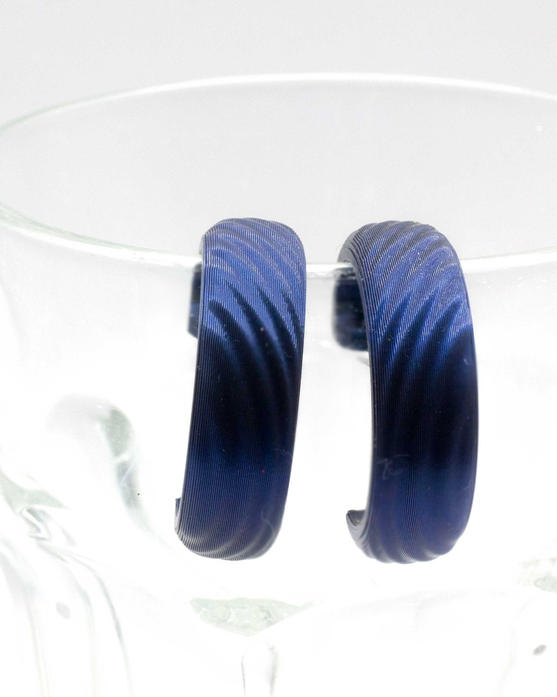 Pendientes de Aro Nouveau, en Azul Noche - 4