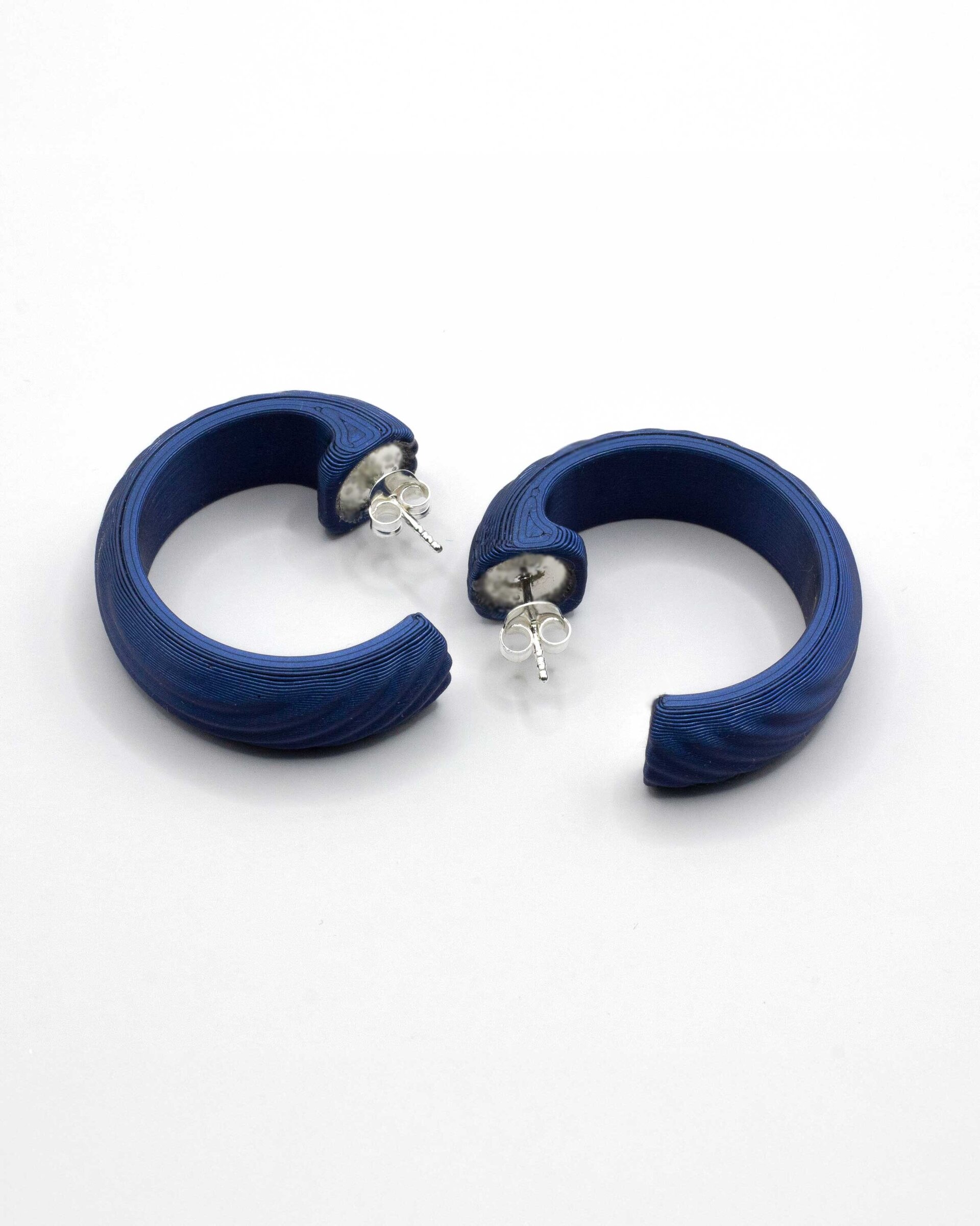 Pendientes de Aro Nouveau, en Azul Noche - 7