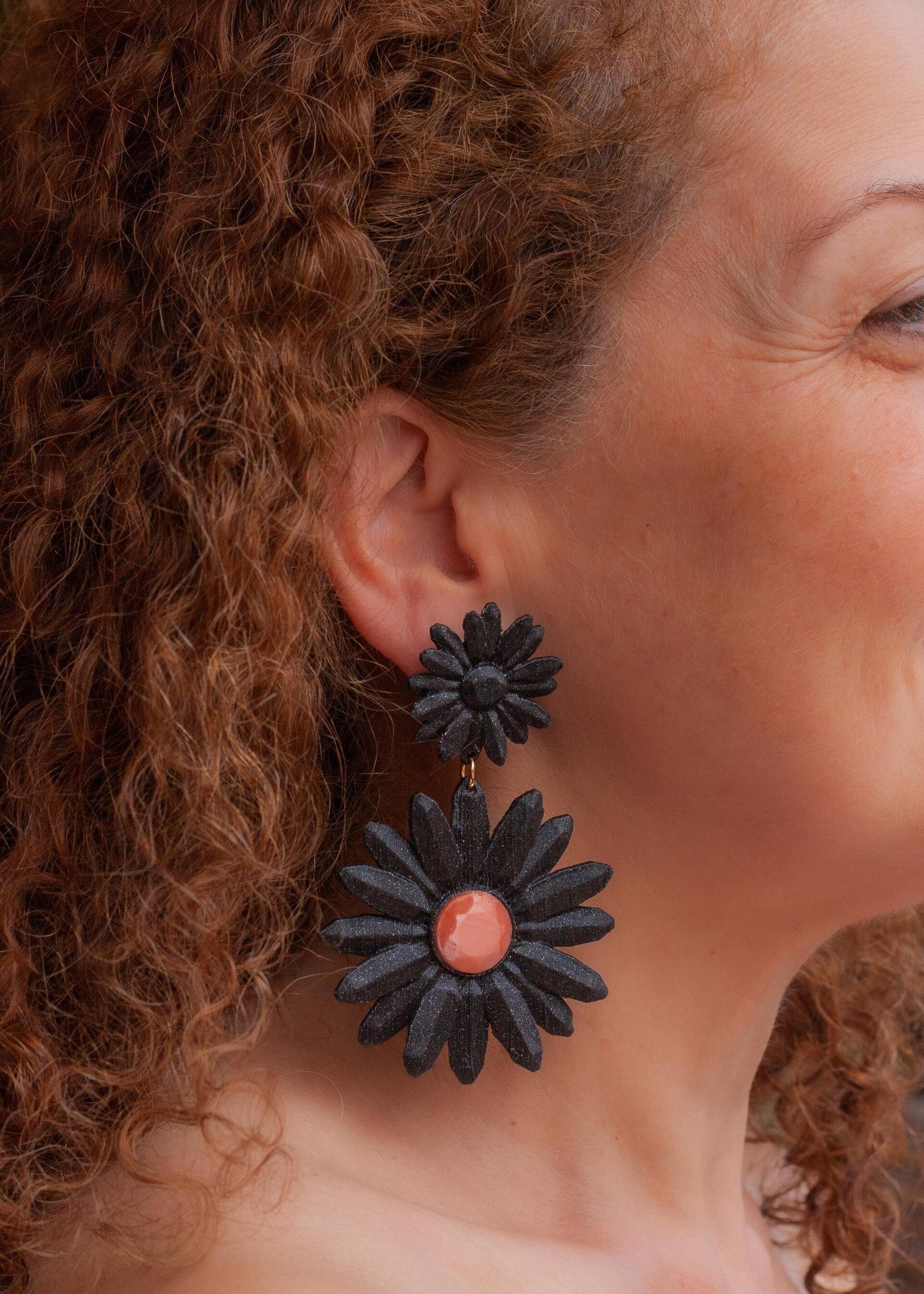Pendientes Marguerite Black - 2