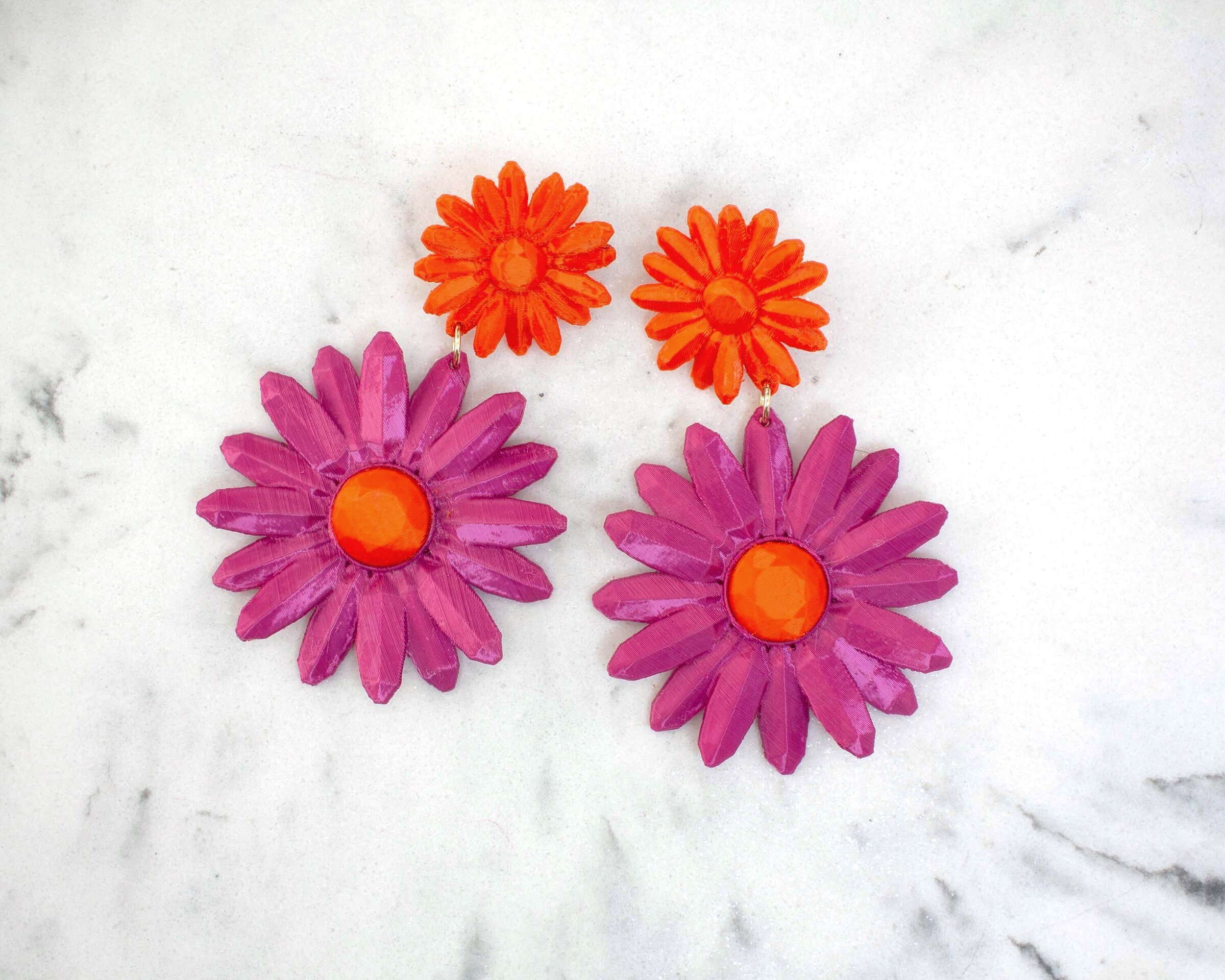 Pendientes Marguerite Ciclamen - 2