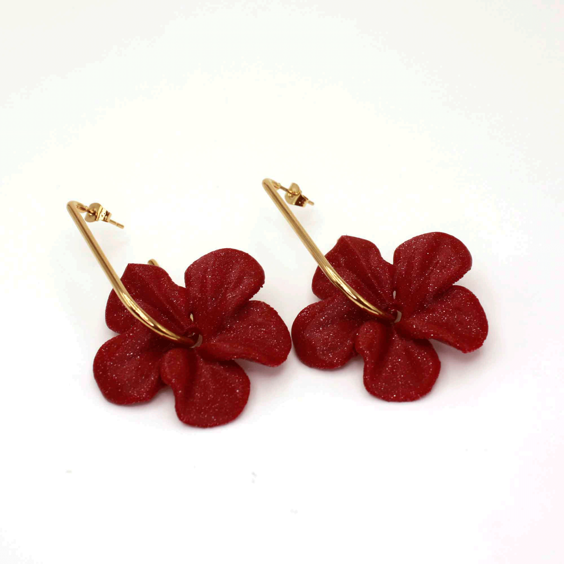 Pendientes Trionum Burdeos - 2