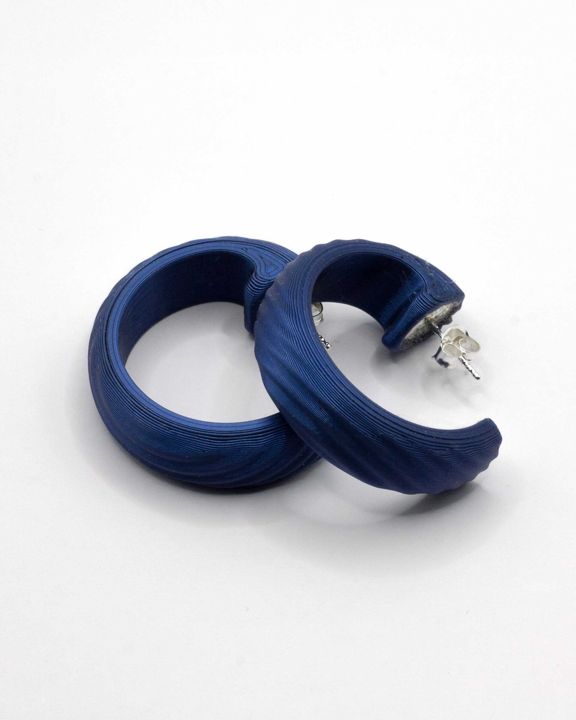Pendientes de Aro Nouveau, en Azul Noche - 5
