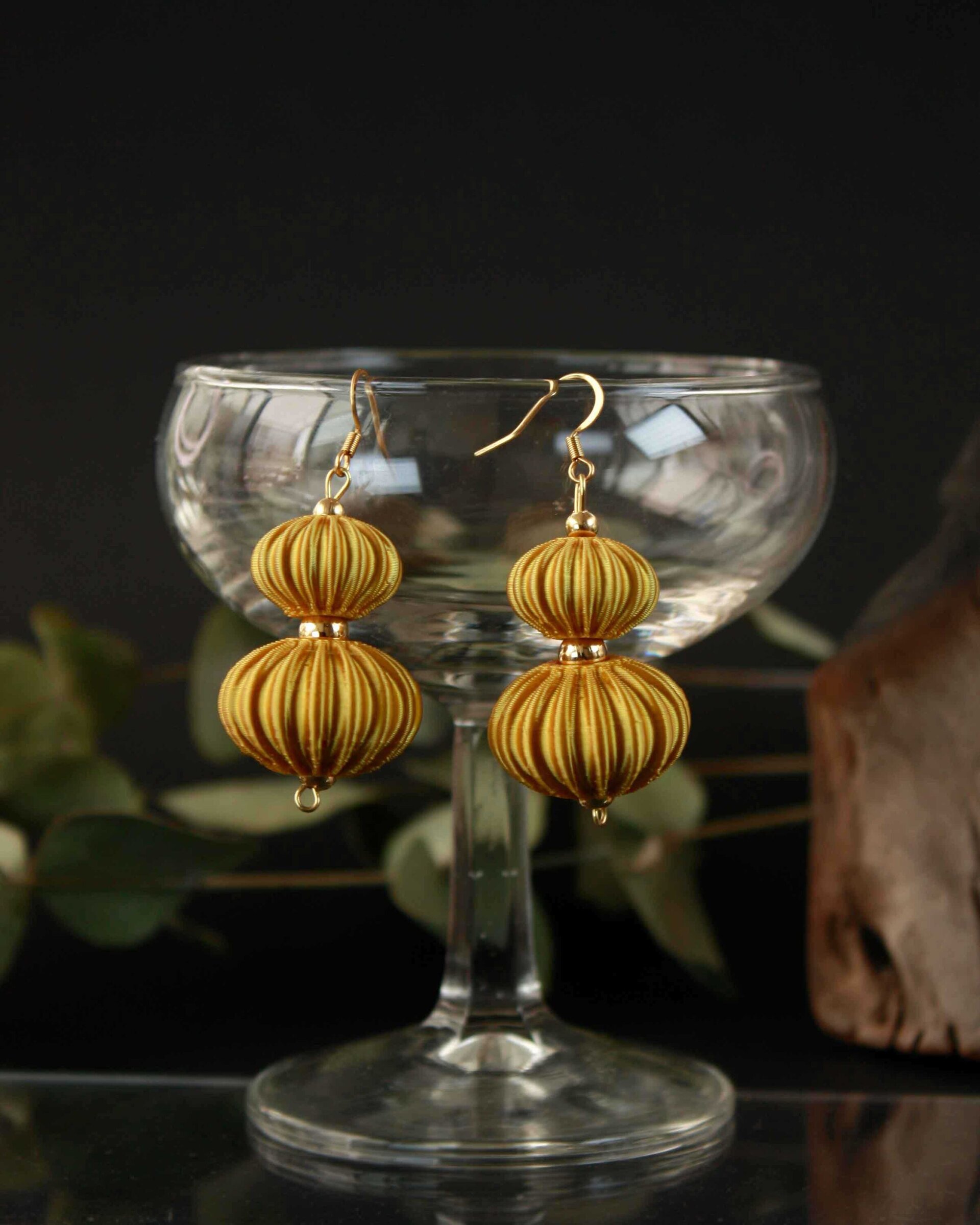 Pendientes Boletia Dorado - 4