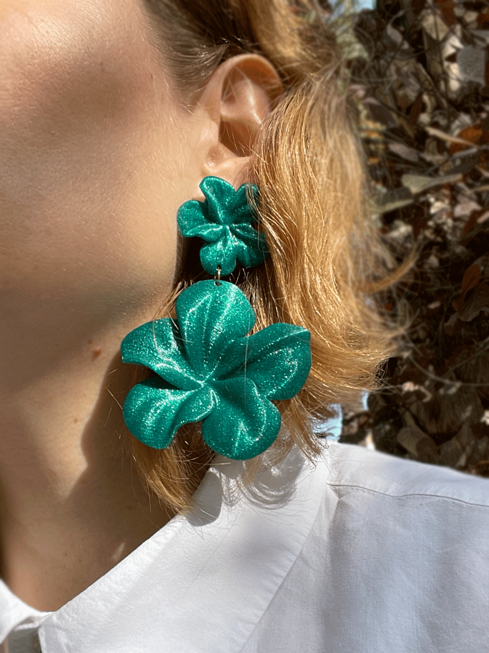 Pendientes Gran Hibis Emerald - 2