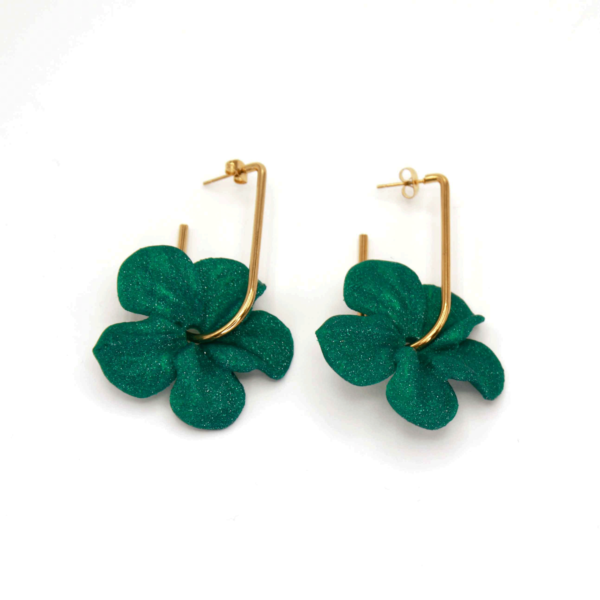 Pendientes Trionum Emerald - 3
