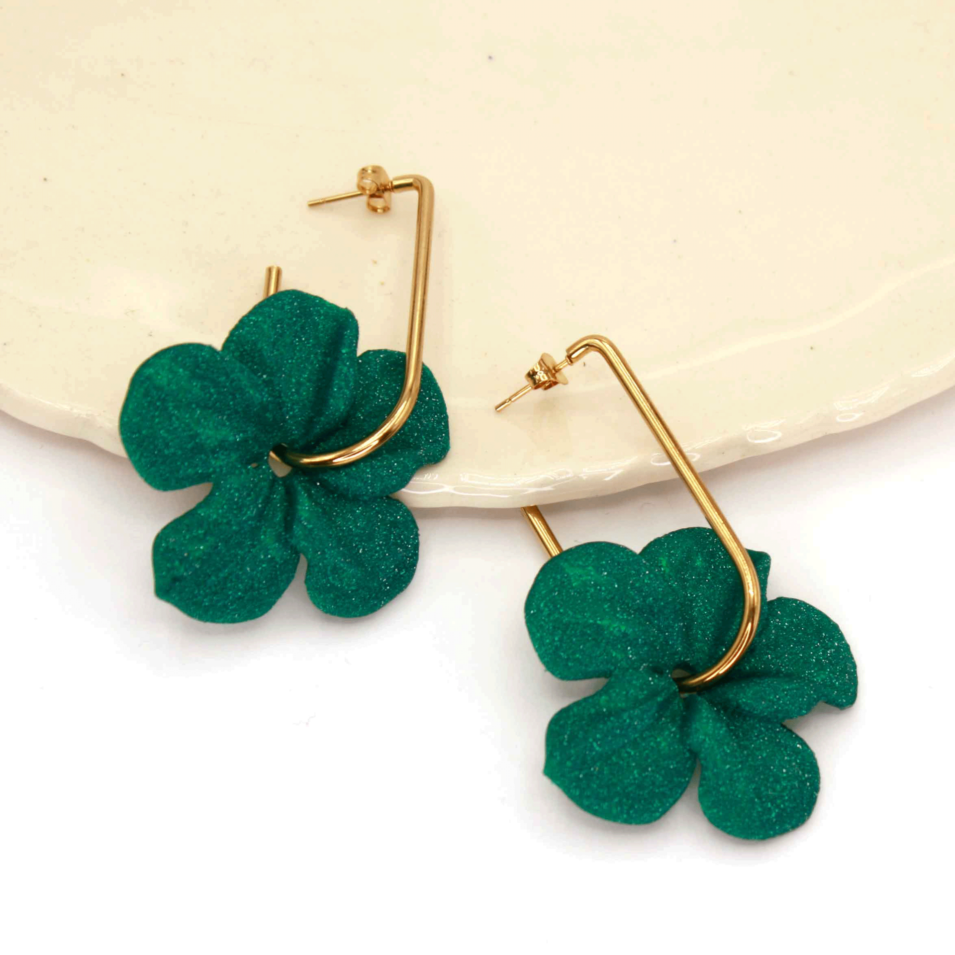 Pendientes Trionum Emerald - 2