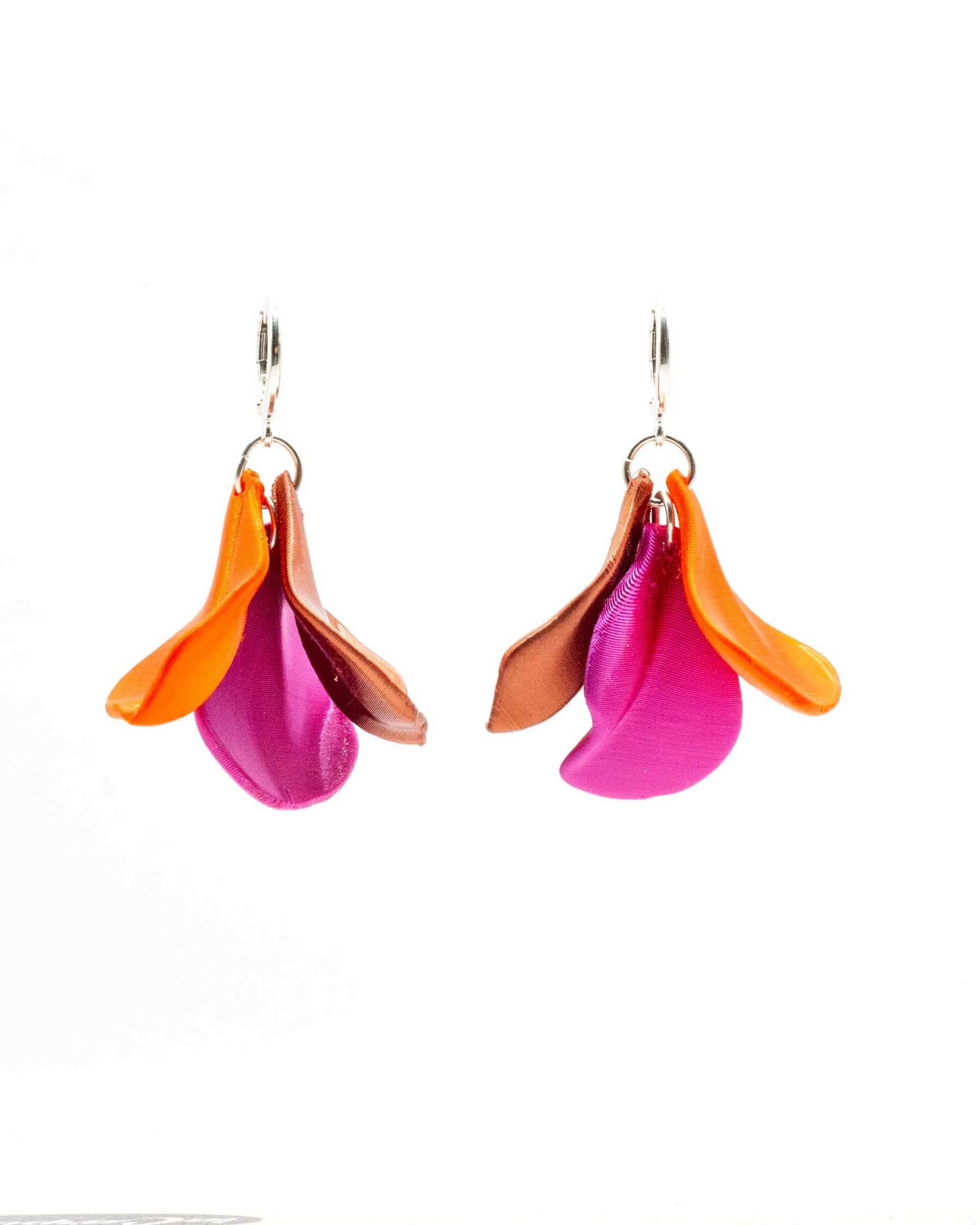Pendientes Malva Tricolor | Flora - 4
