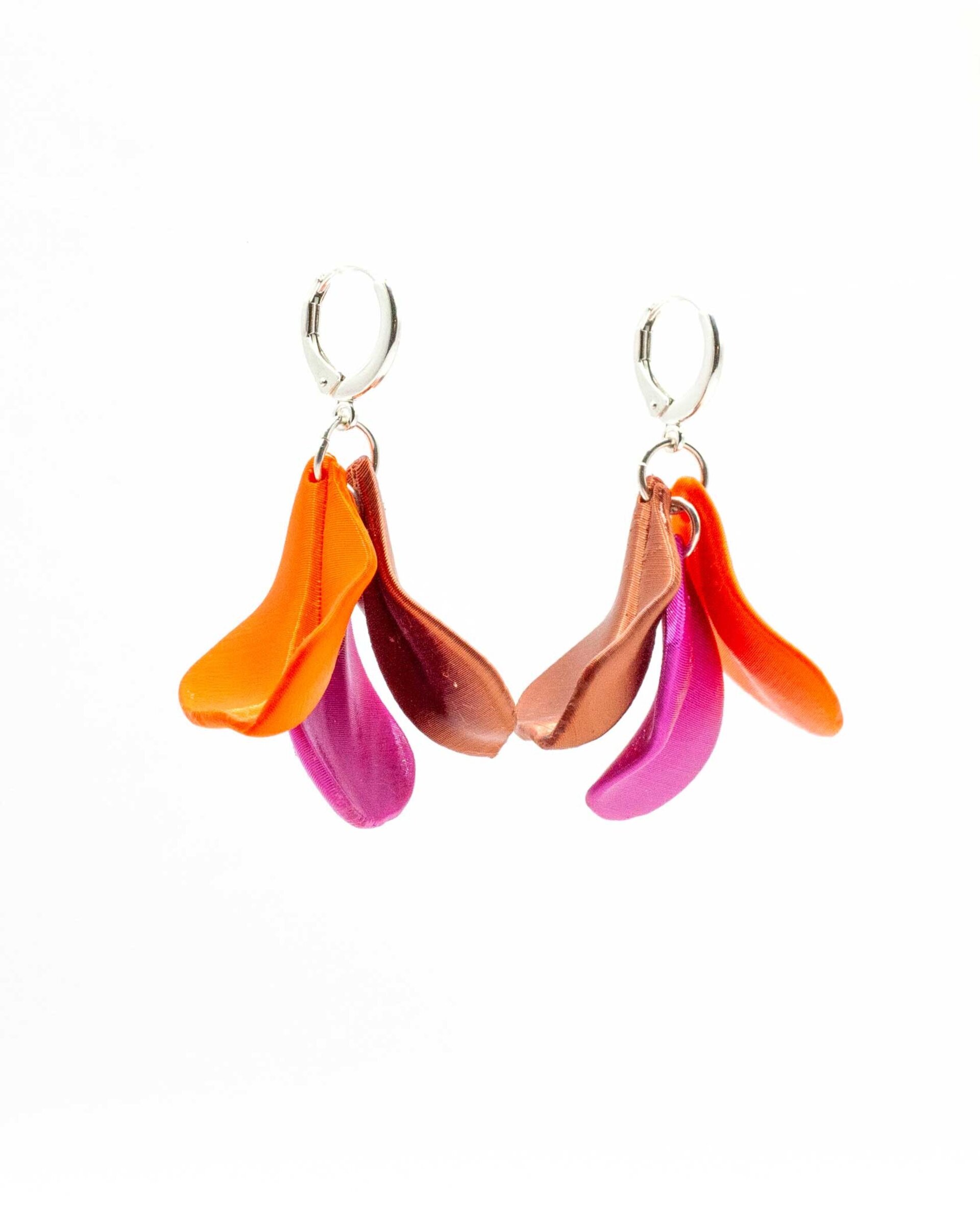 Pendientes Malva Tricolor | Flora - 3