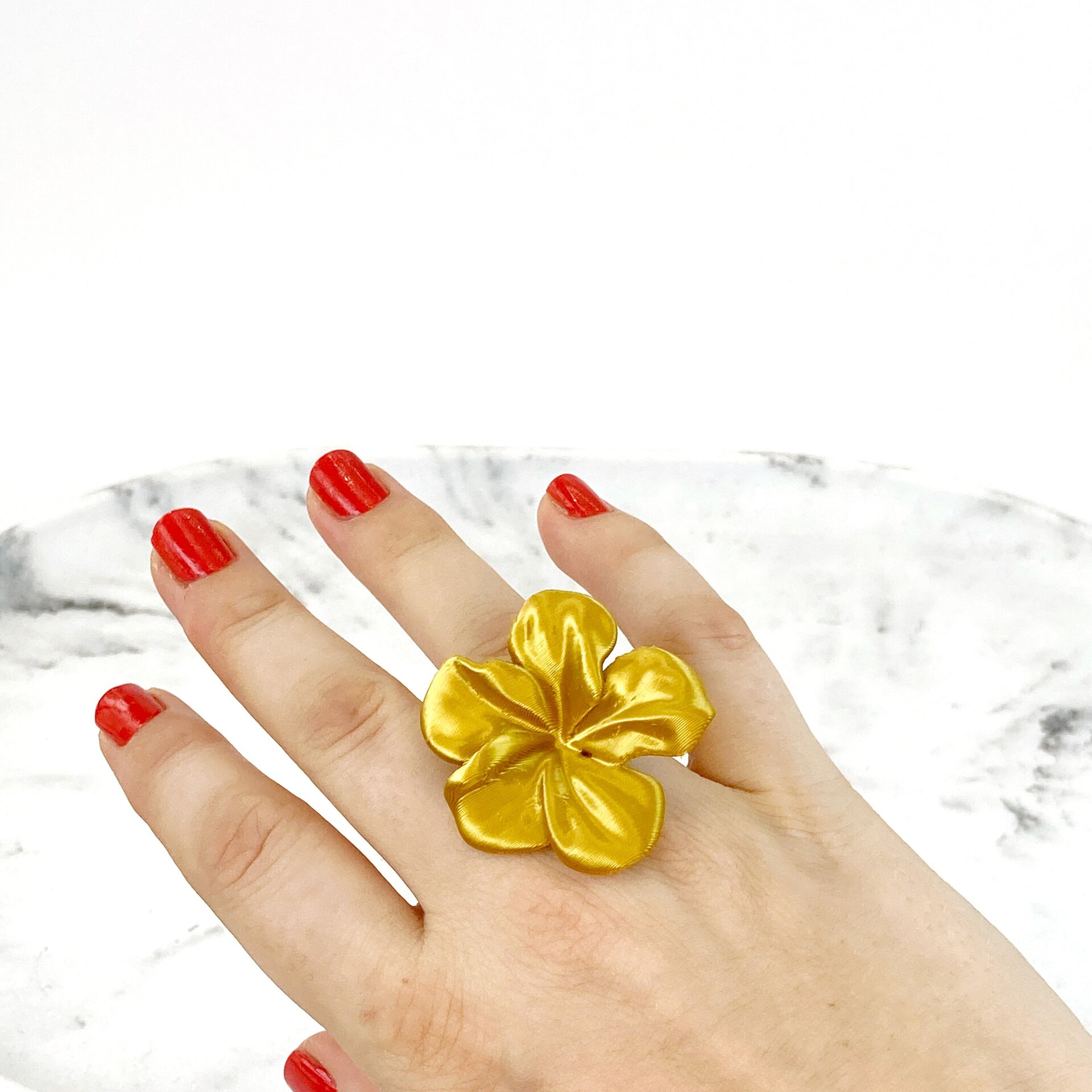 Anillo Hibis Dorado - 4