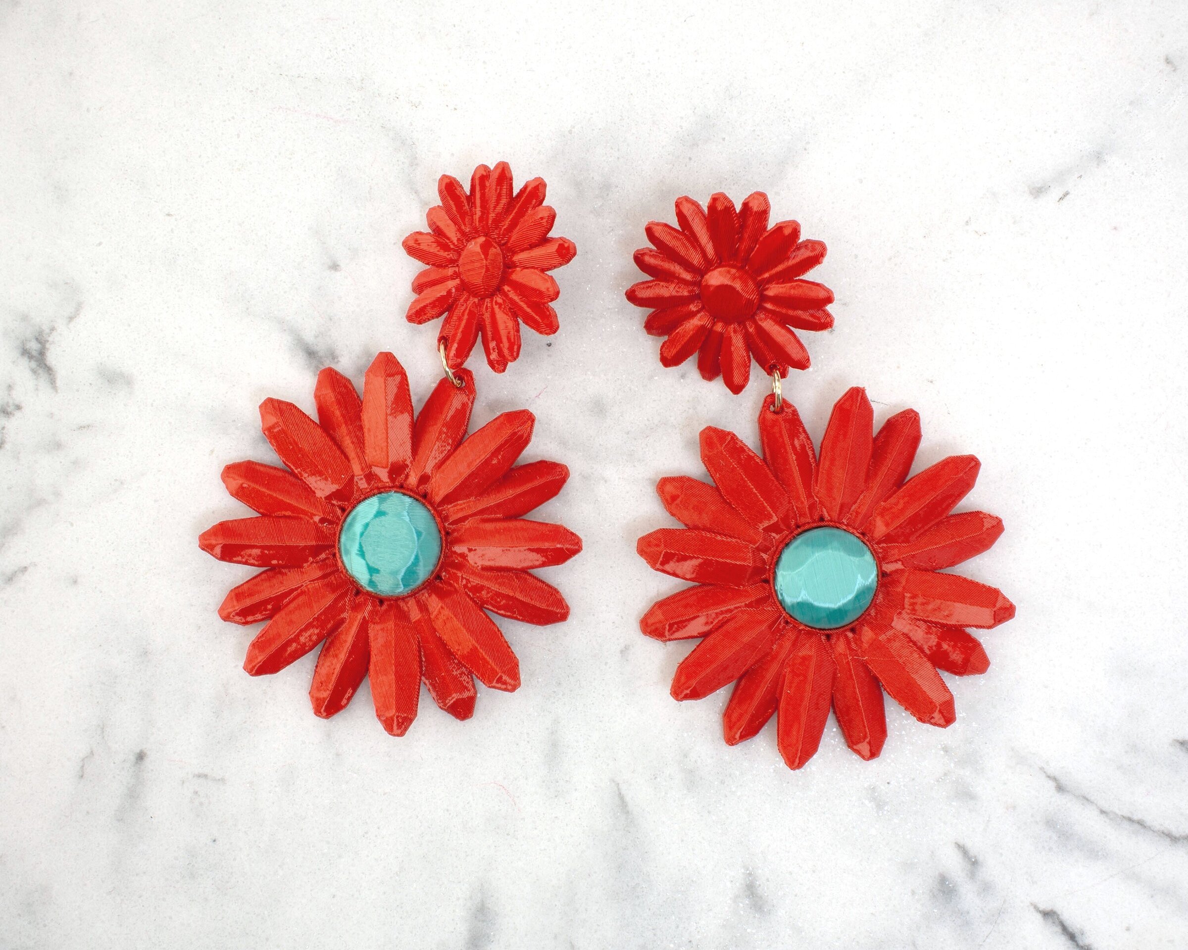 Pendientes Marguerite Coral - 3