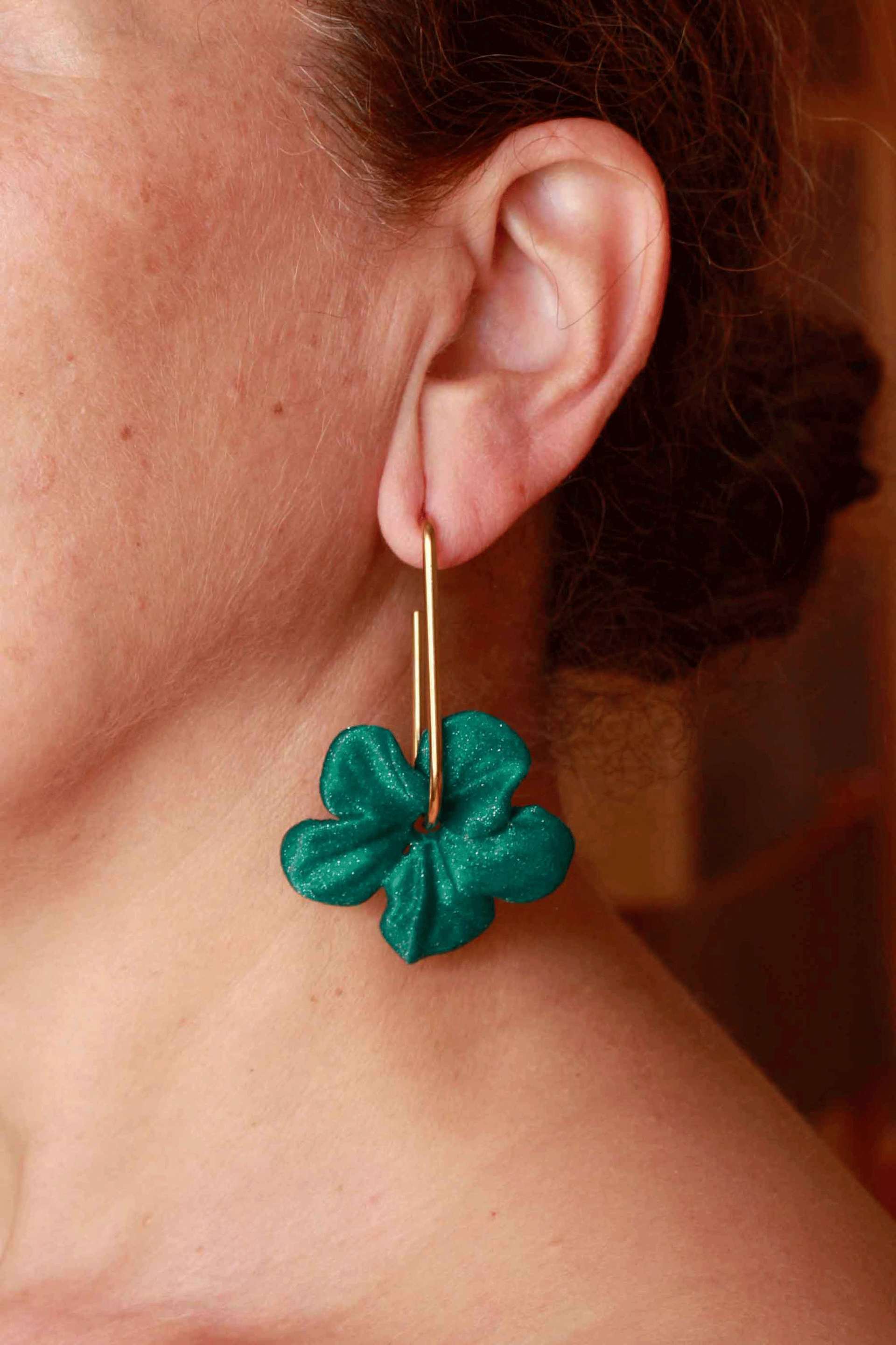 Pendientes Trionum Emerald - 4
