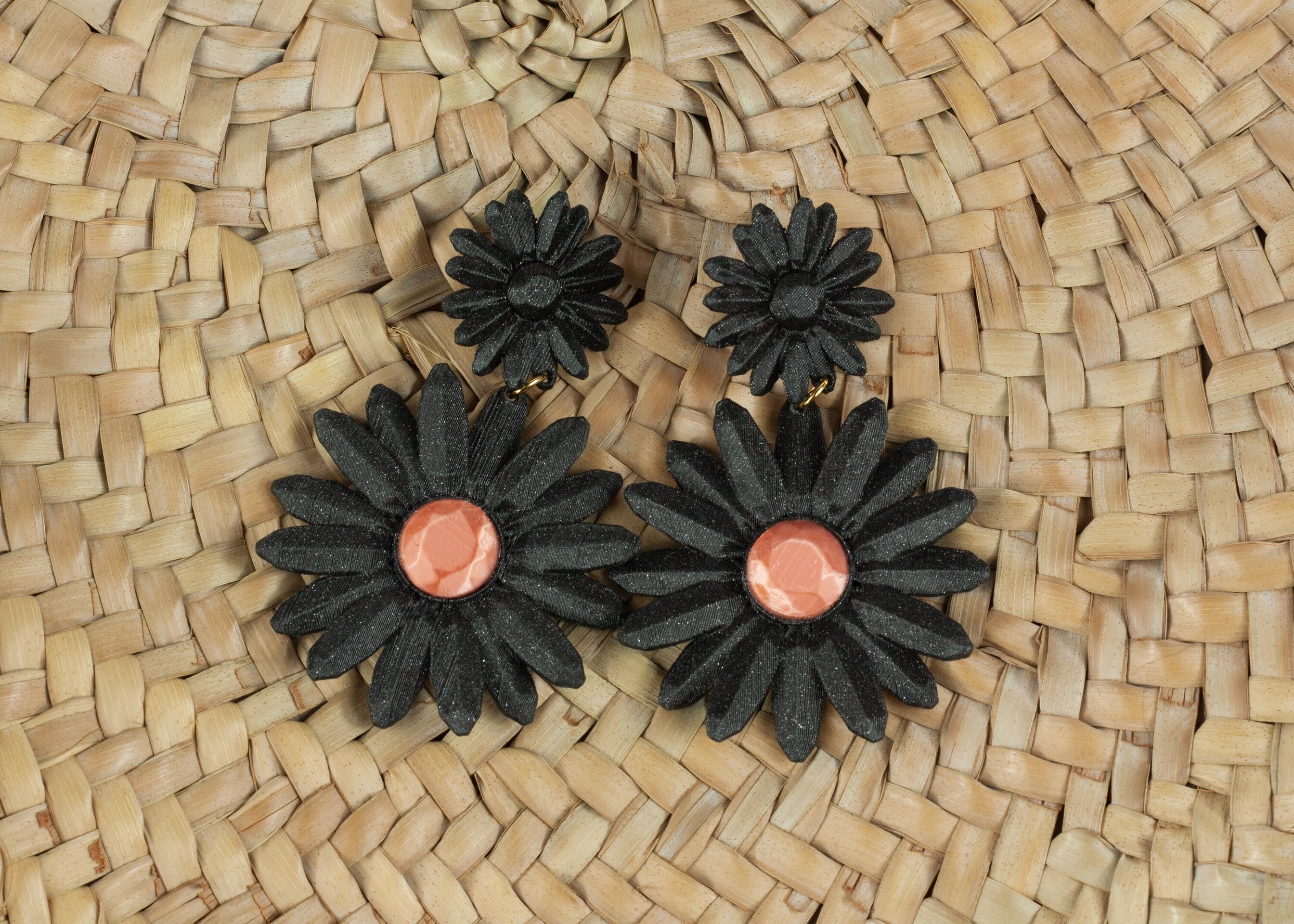 Pendientes Marguerite Black - 3