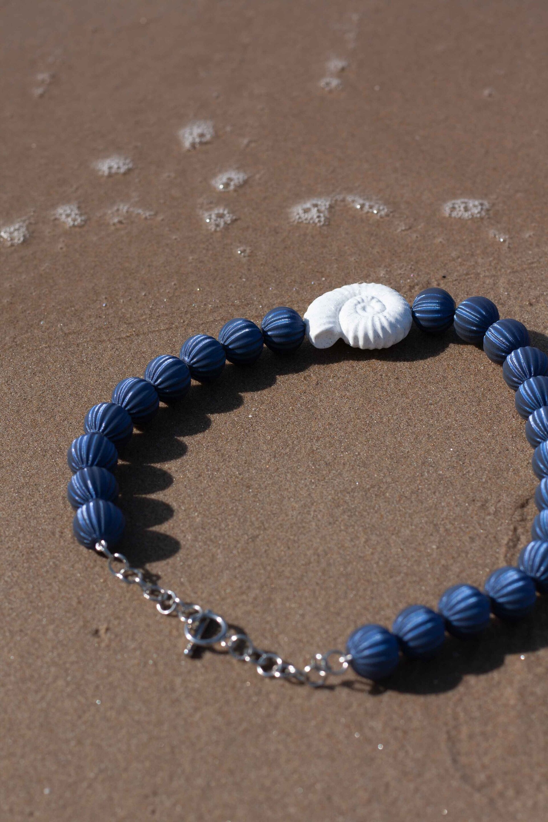 Collar Nimfa azul y blanco – Fresco, cómodo y sostenible. - 6