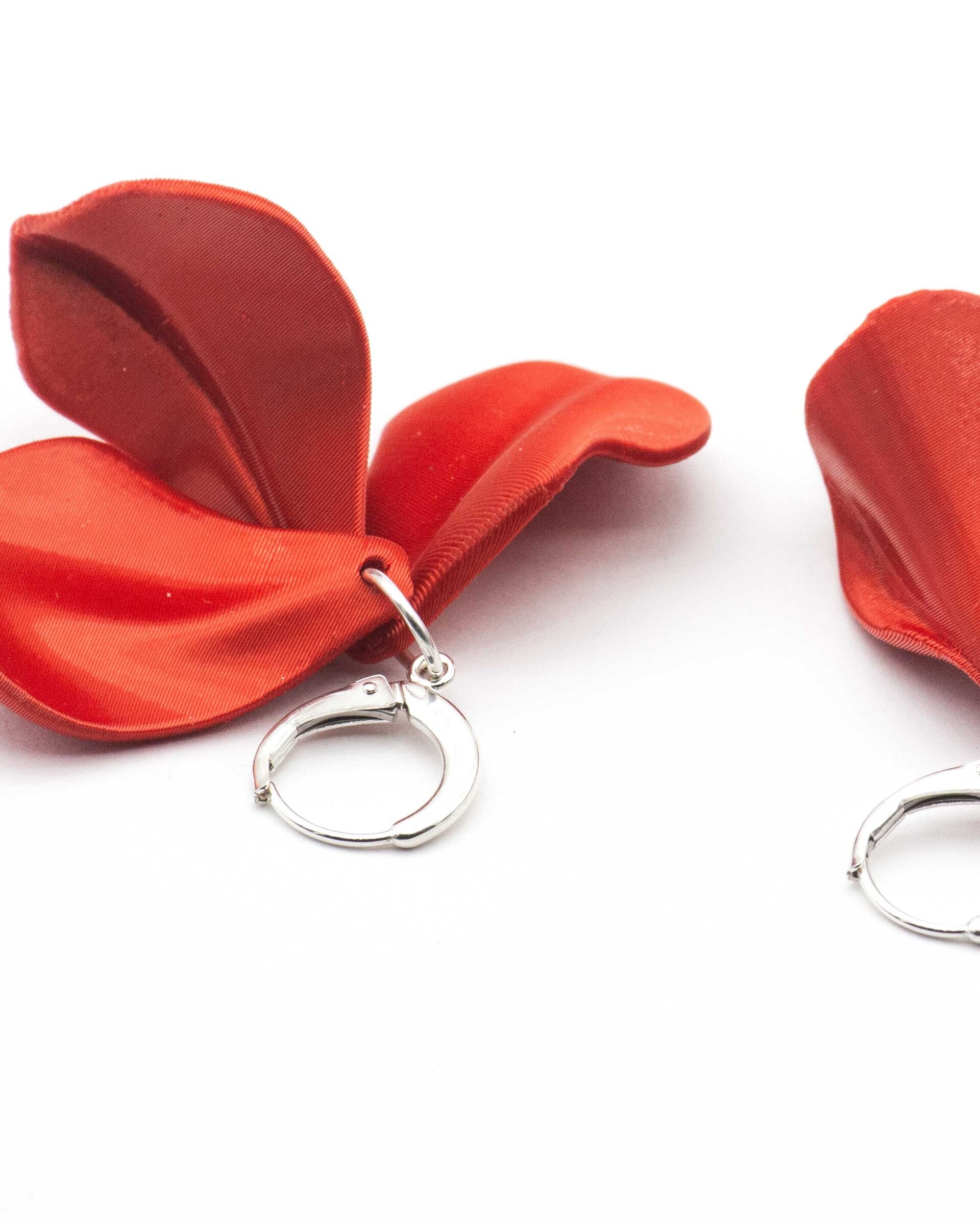 Malva Pendientes color Rojo Coral - 4