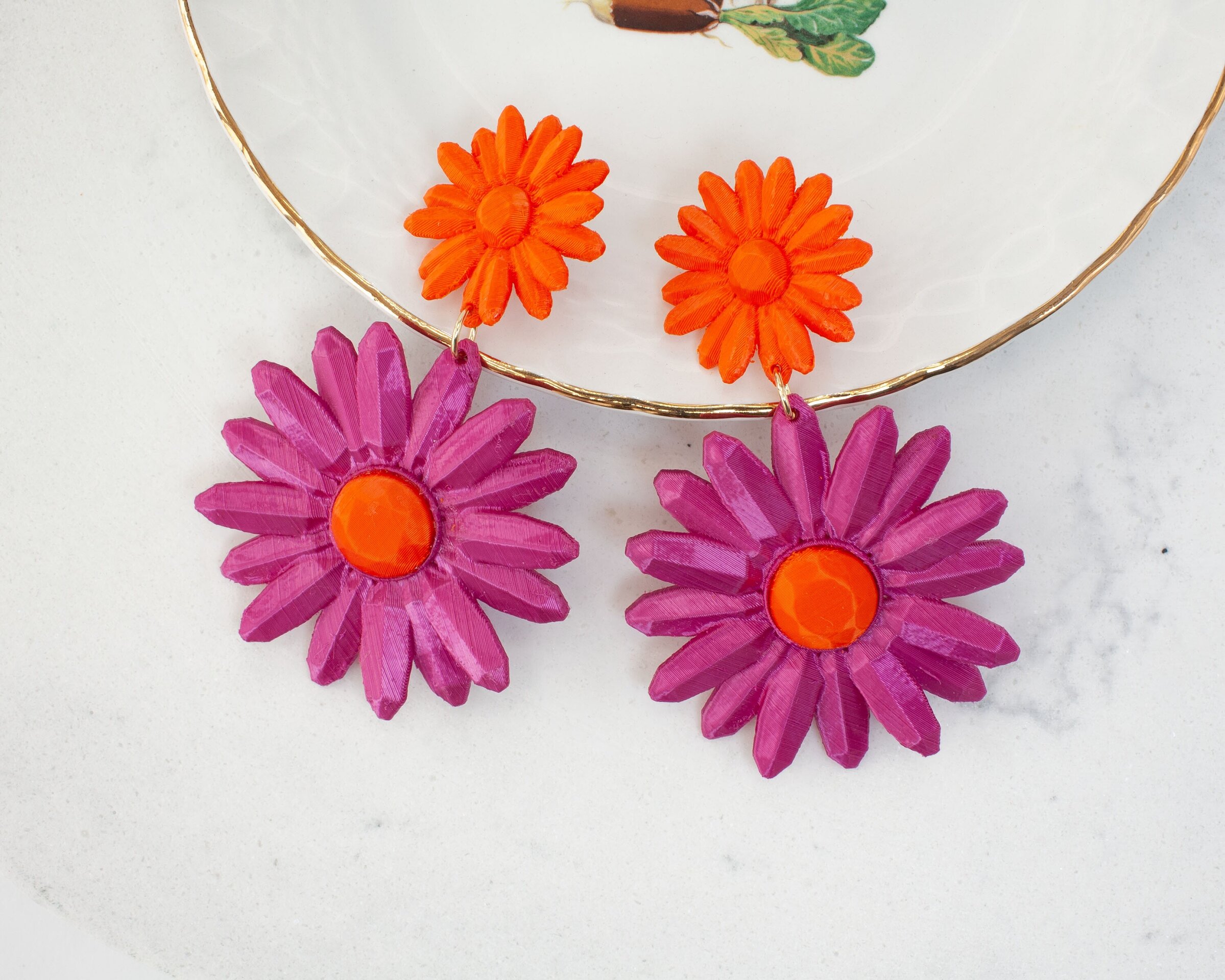 Pendientes Marguerite Ciclamen - 4