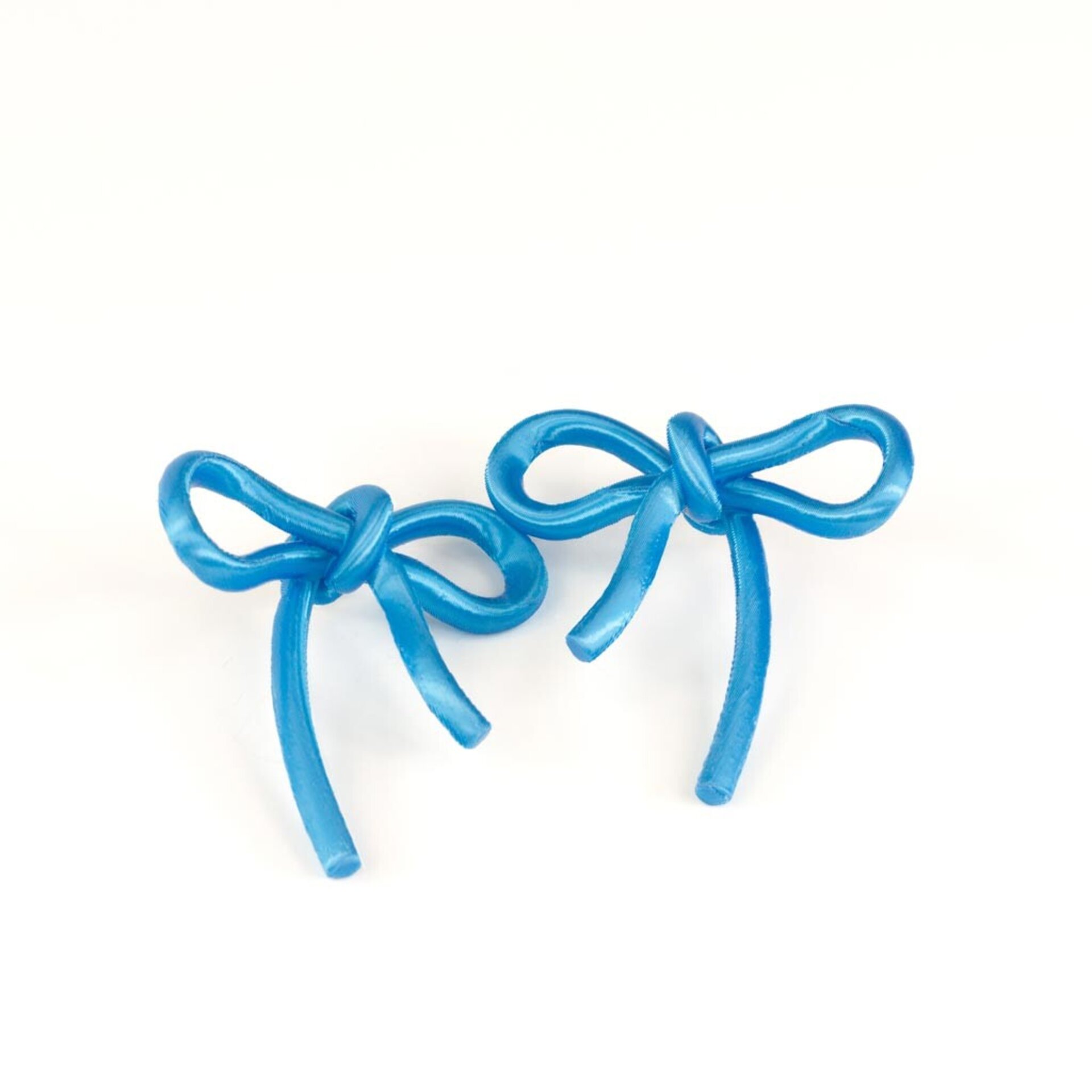 Pendientes de Lazo color Cyan - 3