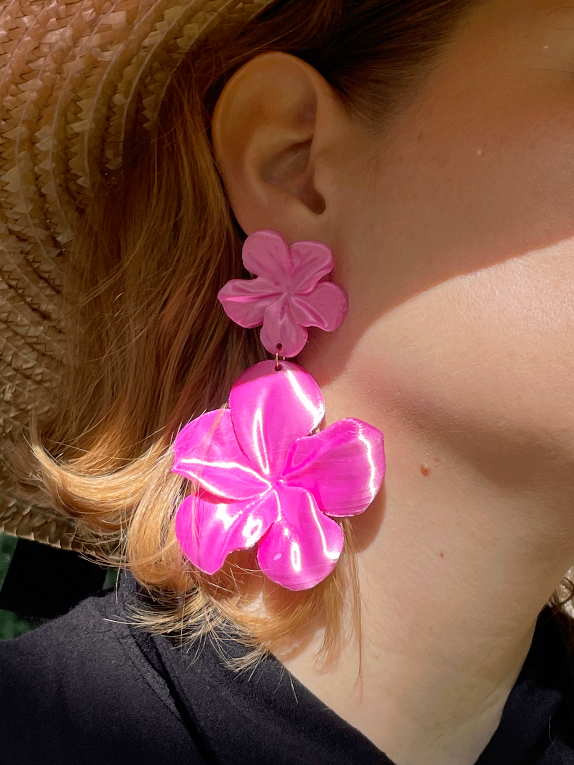 Pendientes Gran Hibis Pink - 3