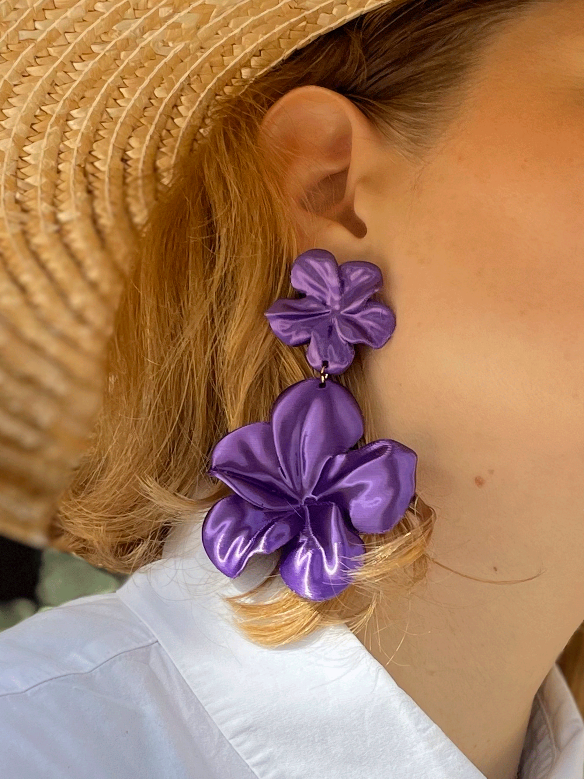 Pendientes Gran Hibis Purple - 7