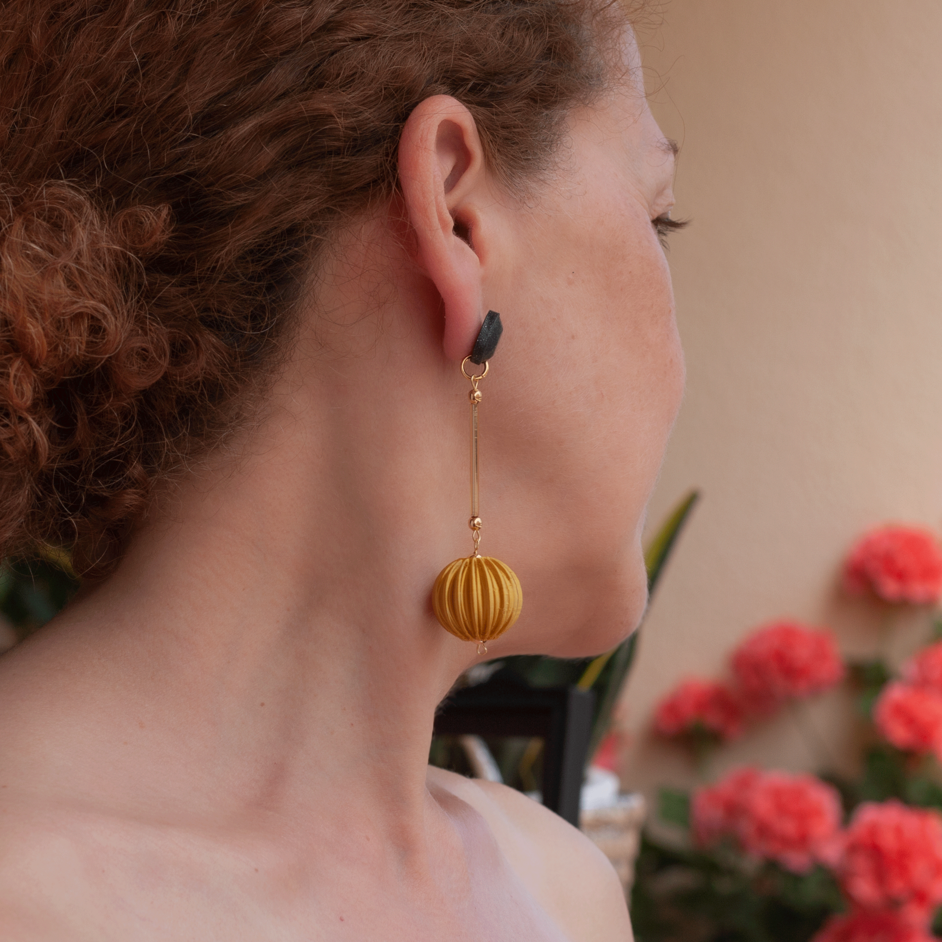 Pendientes Cassid Dorado - 3