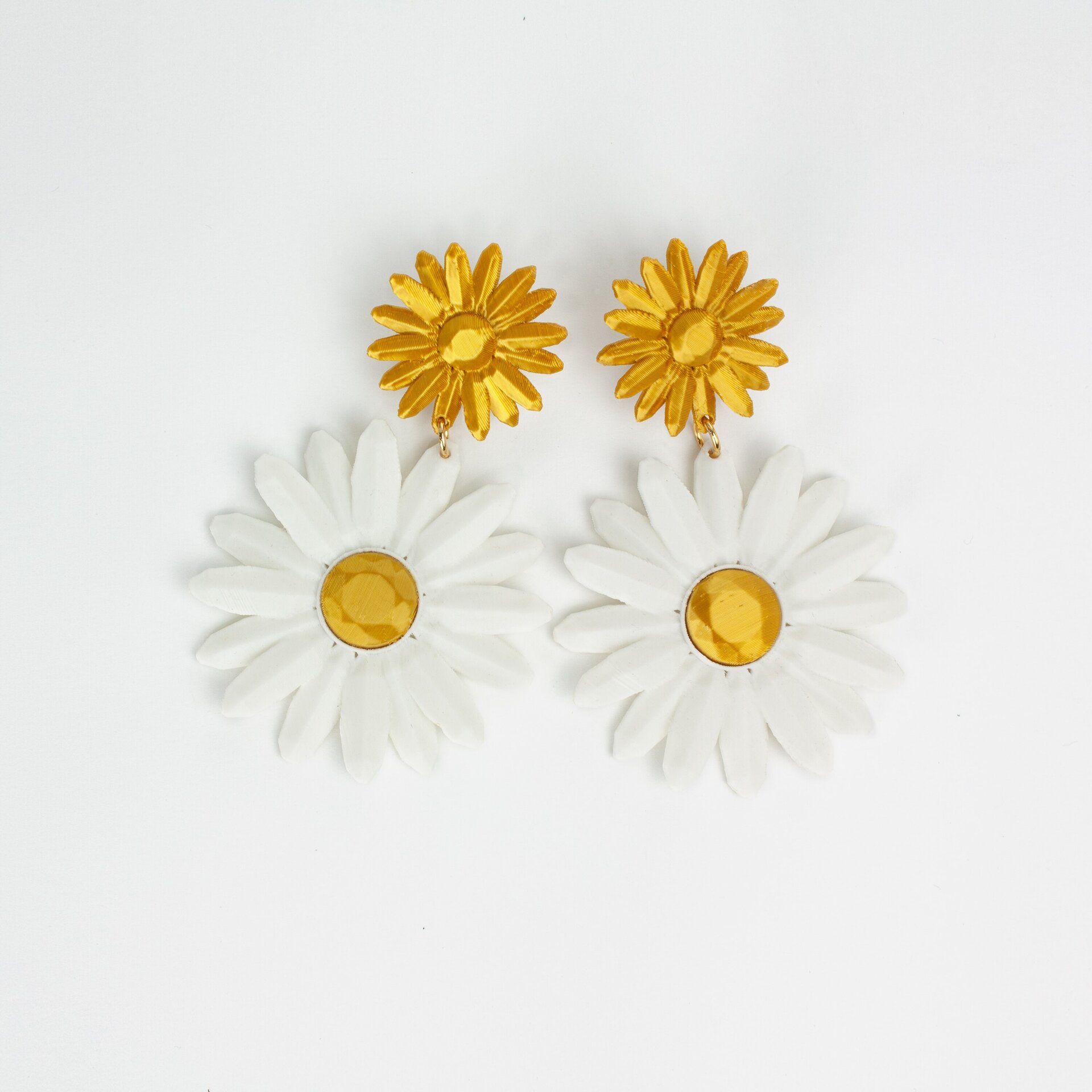 Pendientes Marguerite Blancos - 3